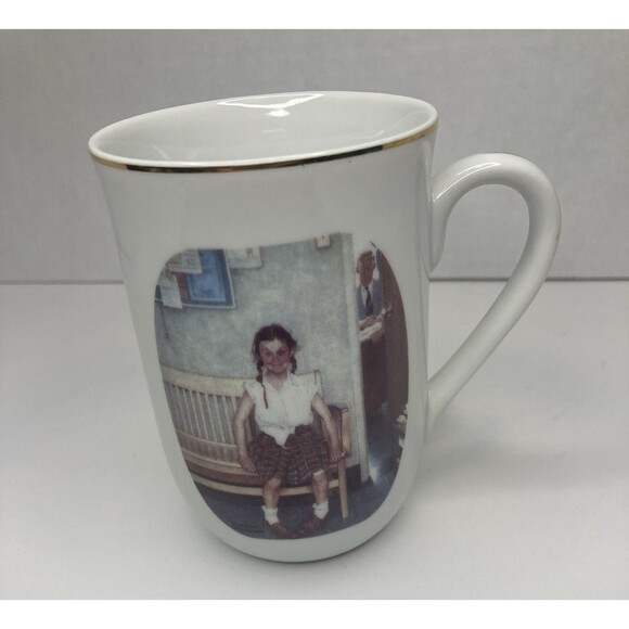 The Saturday Evening Post 1986 Coffee Cup Mug Norman Rockwell The Shiner 8 Oz - Picture 1 of 5